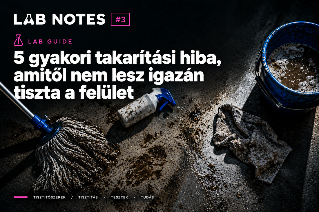 LAB NOTES #3 - gyakori takarítási hibák, amiktől nem lesz igazán tiszta a felület